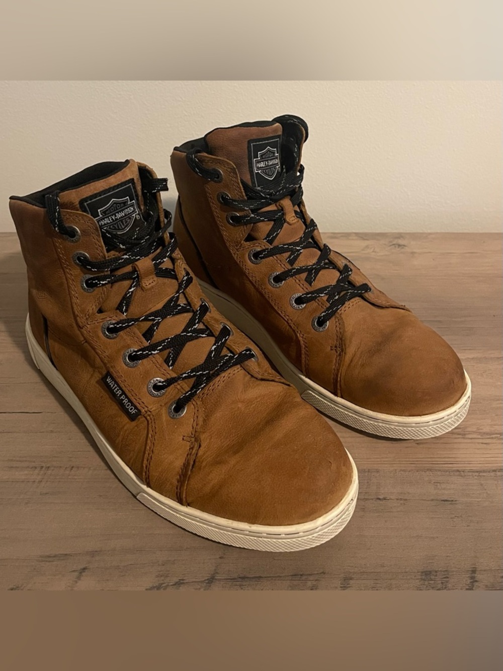 🔥 Harley-Davidson Mens Bateman Brown Ankle Boots Size 9.5 🔥